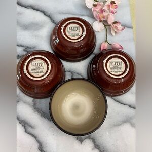 Gibson Elite Couture, 2-Tone Ribbed 4.5” Dessert Bowls, Set of 4, Stackable